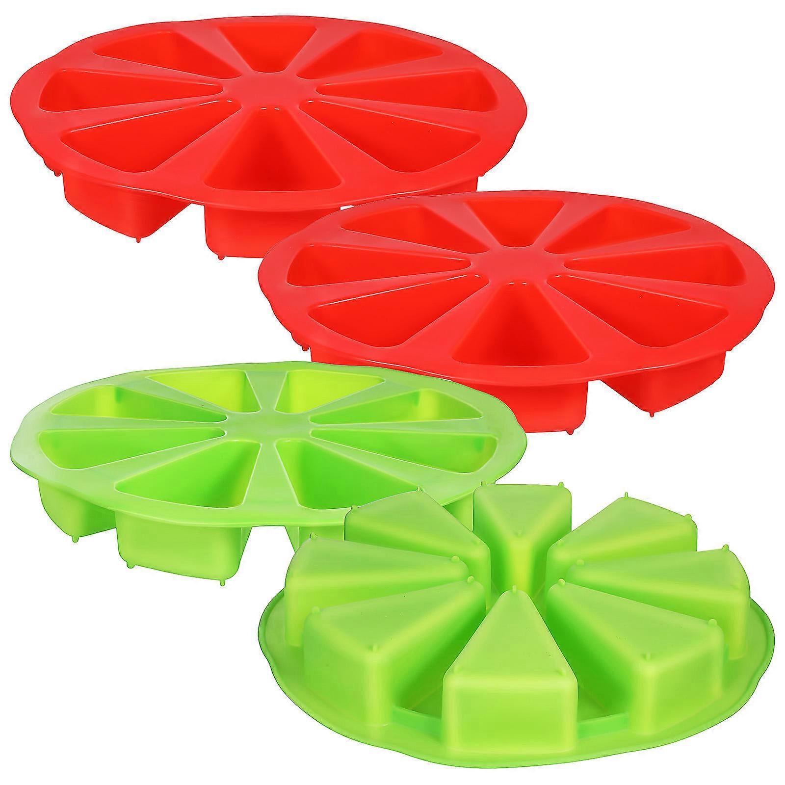 4pcs Silicone Cake Molds Triangle Shape Baking Pans Ice Jelly Molds DIY Baking Tools