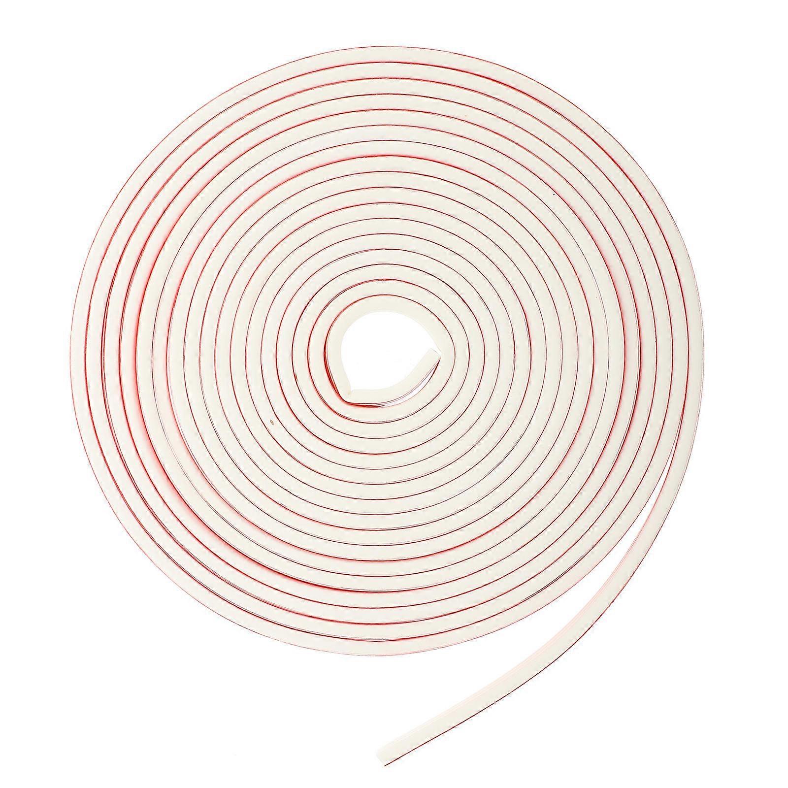 Front Door Weather Stripping Seal Around Door For Home Improvement E-Shaped Silicone White 600X0.9cm Noise Reduction 1 Roll