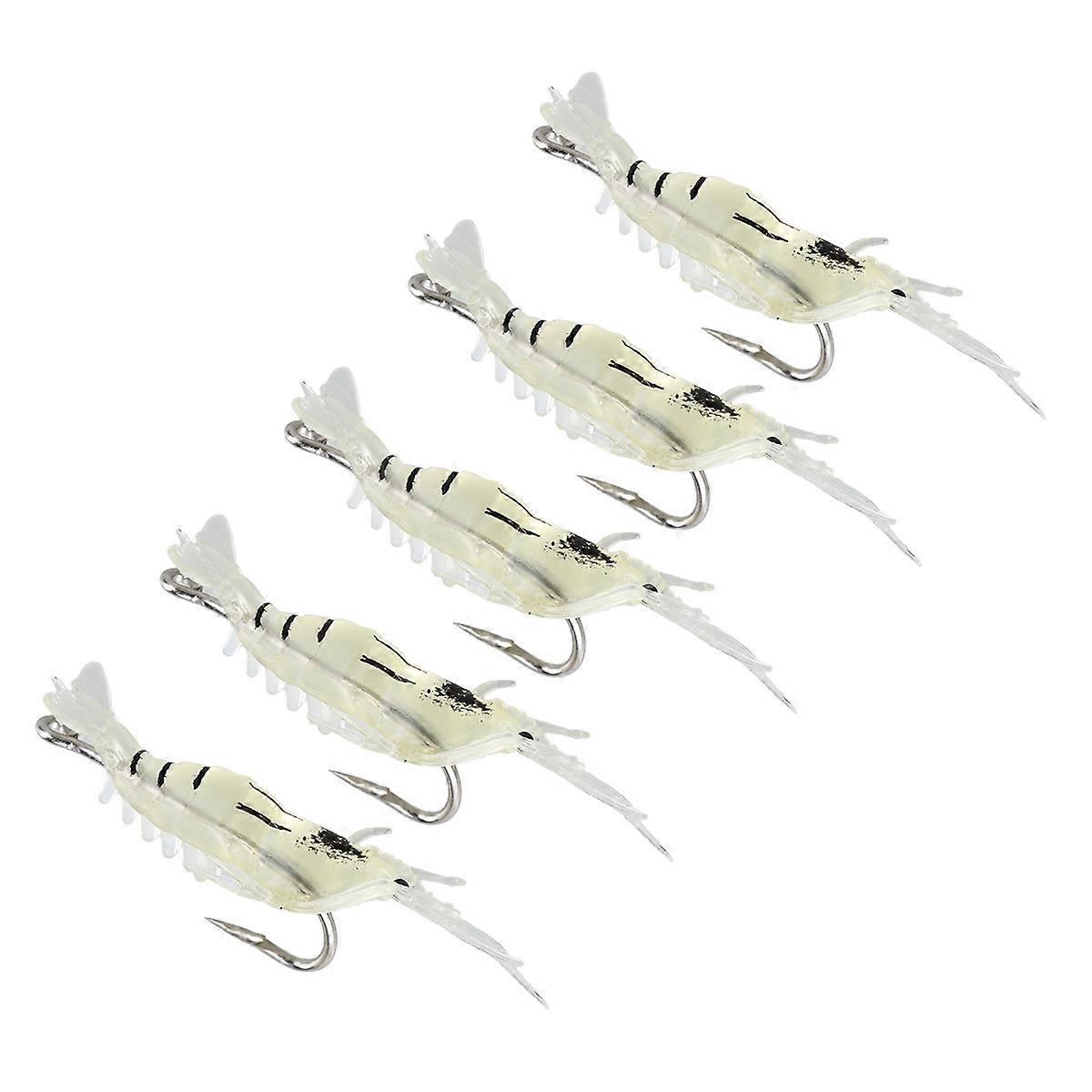 Fishing Lures with Lifelike Shrimp Design Made of PVC for Catching Small to Medium Sized Fish 4cm