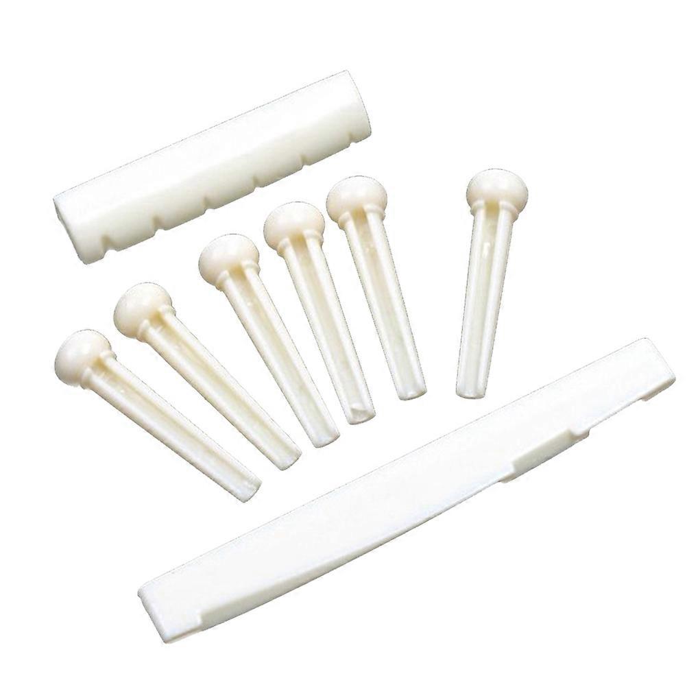 Guitar Bridge Parts ABS Nut Set for Guitar Lovers Durable and Portable 6 Pack