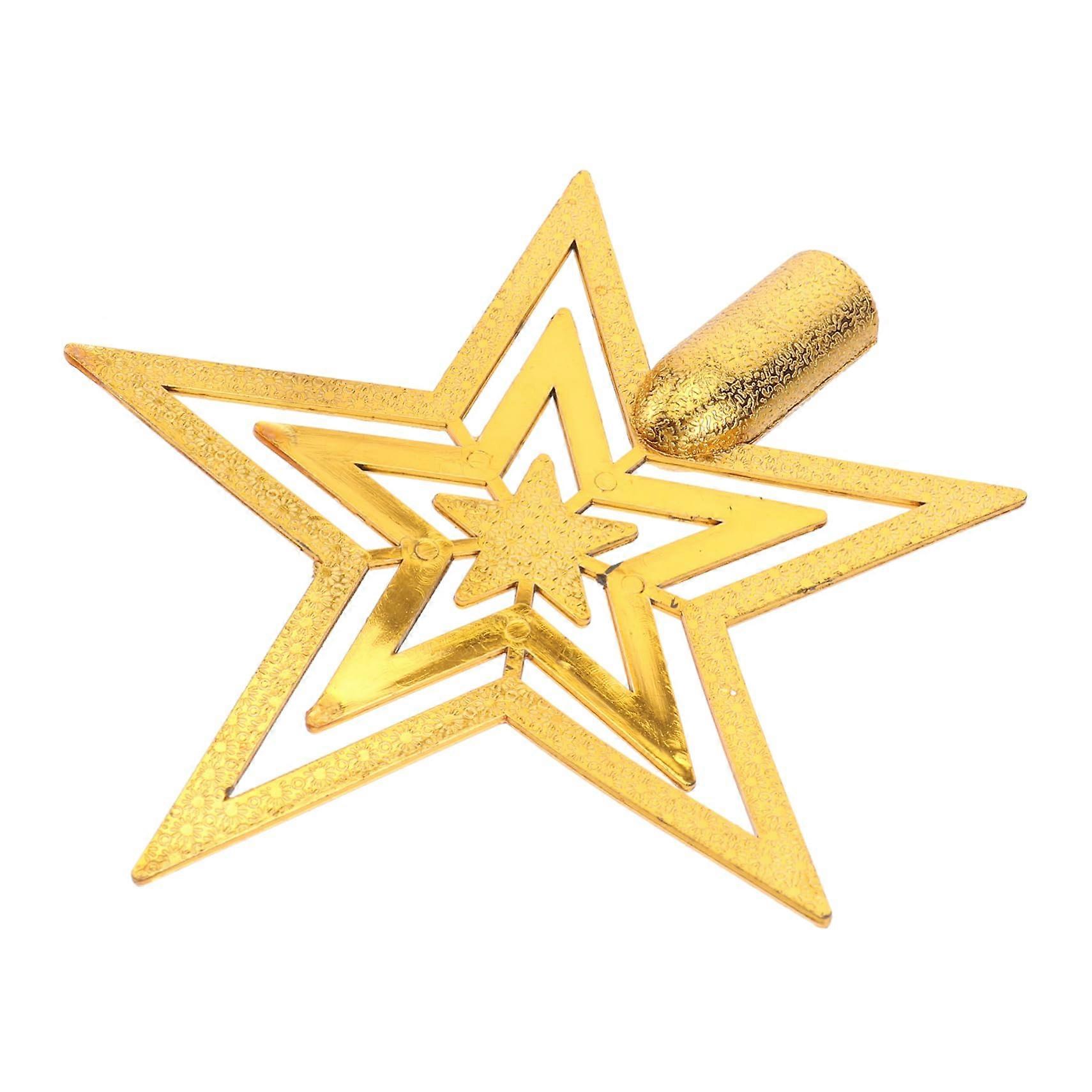 Christmas Tree Topper 15 cm Gold Glittering Star For Christmas Tree Decoration On Artificial Trees Illuminated Or Unlit