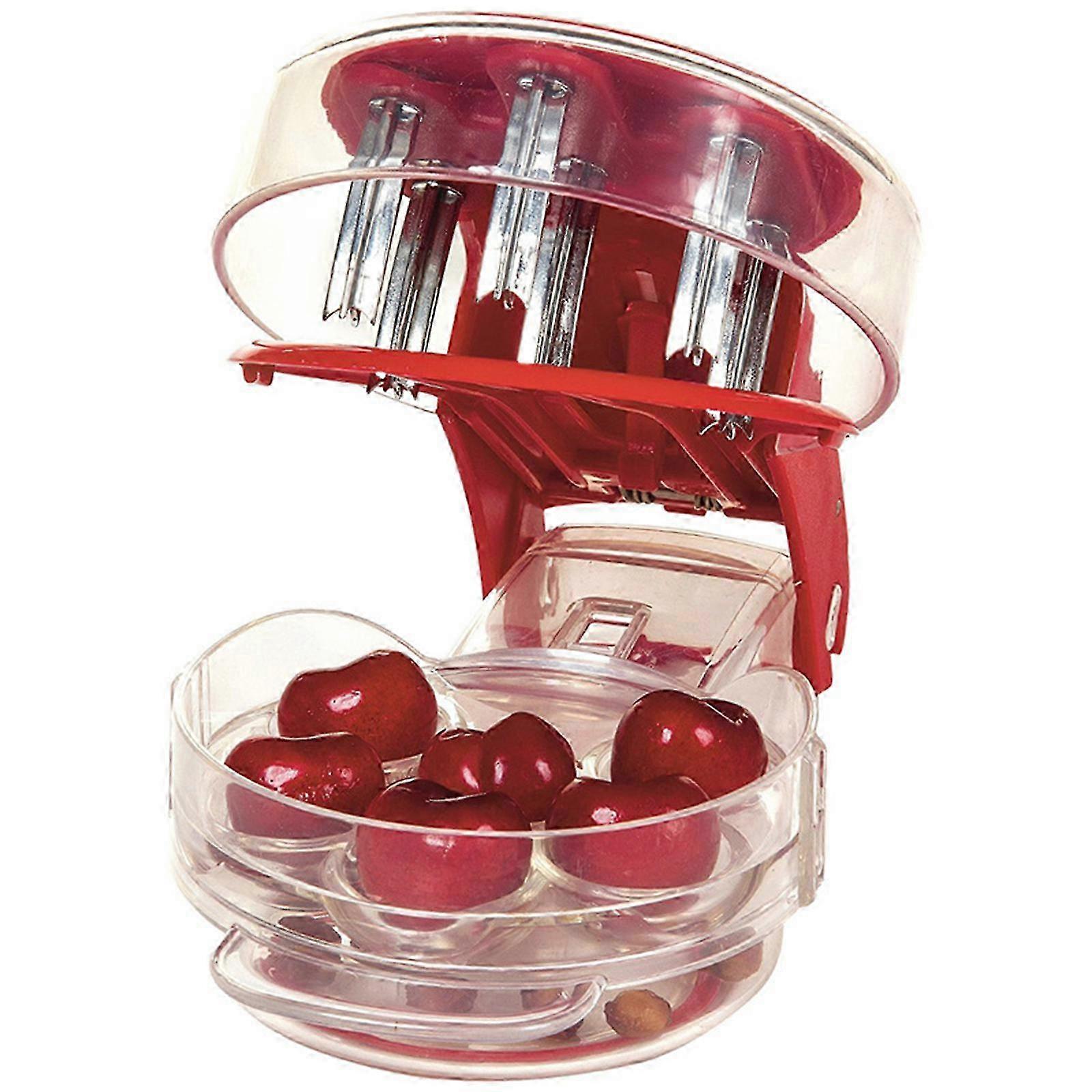Cherry pit remover for bulk processing, 6 cherries capacity