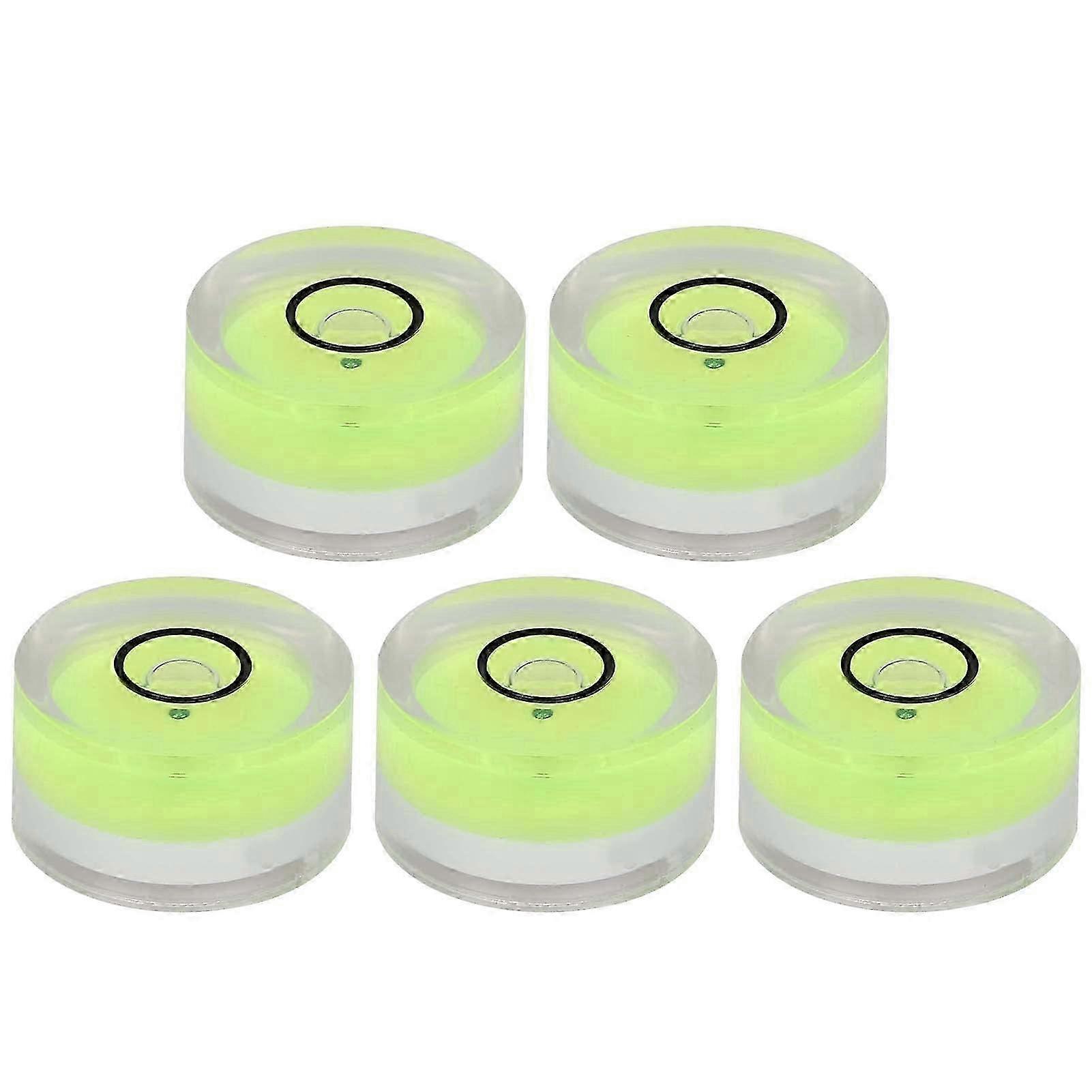 5Pcs Small Circular Bubble Level, 15mm Mini Round Bubble Level Measuring Tool for Balance Scale SZRH A-W