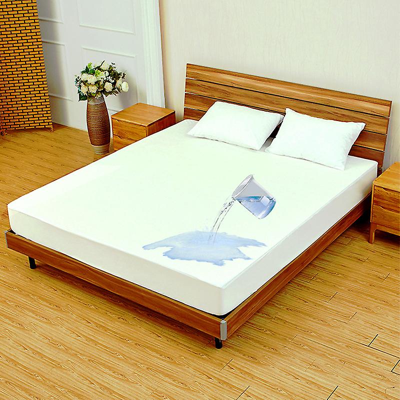 Waterproof Mattress Protector Cap Soft and Silent Flap Mattress Protector for Adult and Child Bed (160 x 200 +30cm)