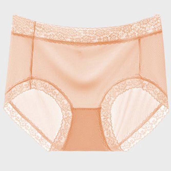 FINETOO Women's Ice Silk Mask Panties Polylactic Acid Antibacterial Crotch Wrapped Buttocks Breathable Underwear