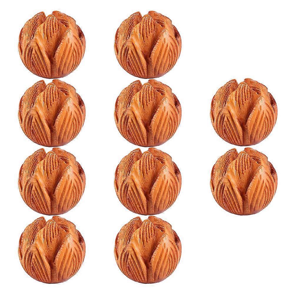 20Set Lotus Shaped Spacer Beads Adornment For DIY Necklace Making Jewelry Making Projects Wooden Material