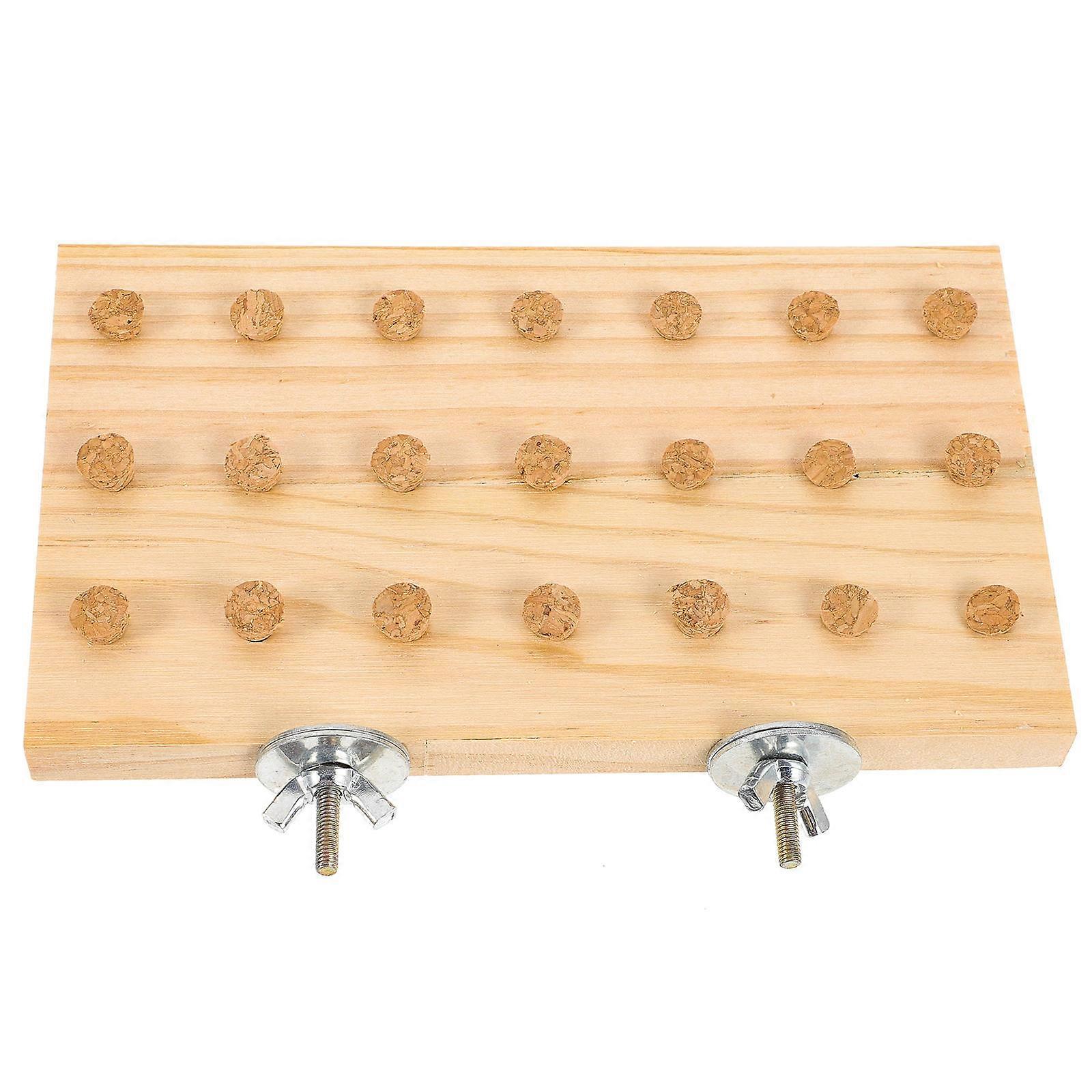 Bird Pumice Perch Wood Platform Parrot Stand for Bird Training 17x10cm Bite Resistant and Beak Grinding 1Pack