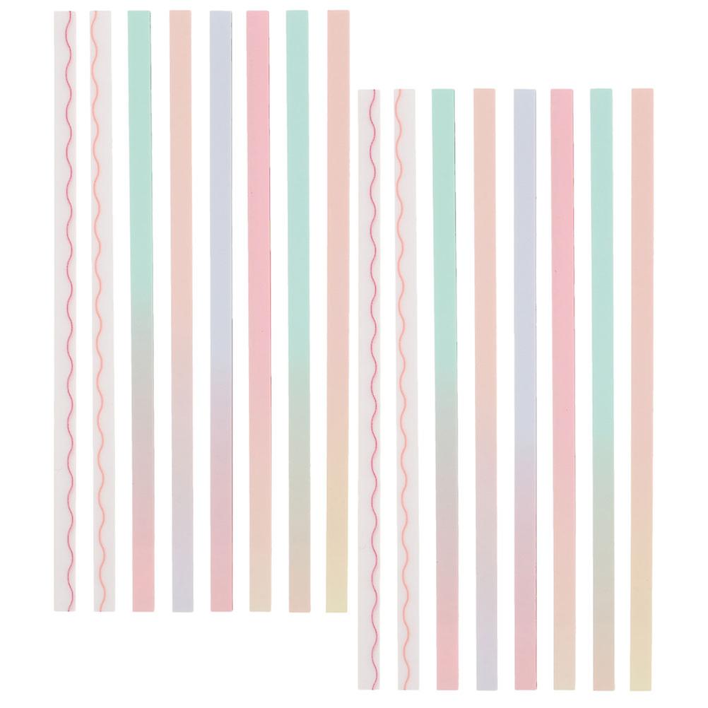 Page Sticky Tabs Bright Design Plastic Index Sheet For Magazines Folders Non-Damaging Removal 2 Sets