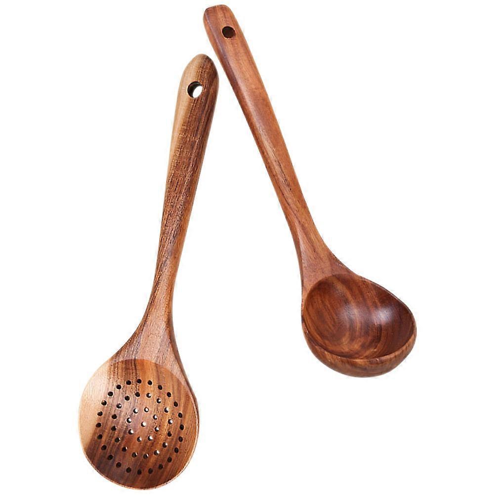 Serving Spoon Reusable Long Handle Soup Slotted 28.4x8.2cm 2Pcs