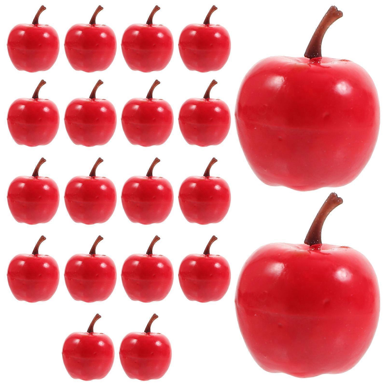 Realistic Red Artificial for Decoration Made of Foams Vivid Color Compact and Lightweight 20pcs