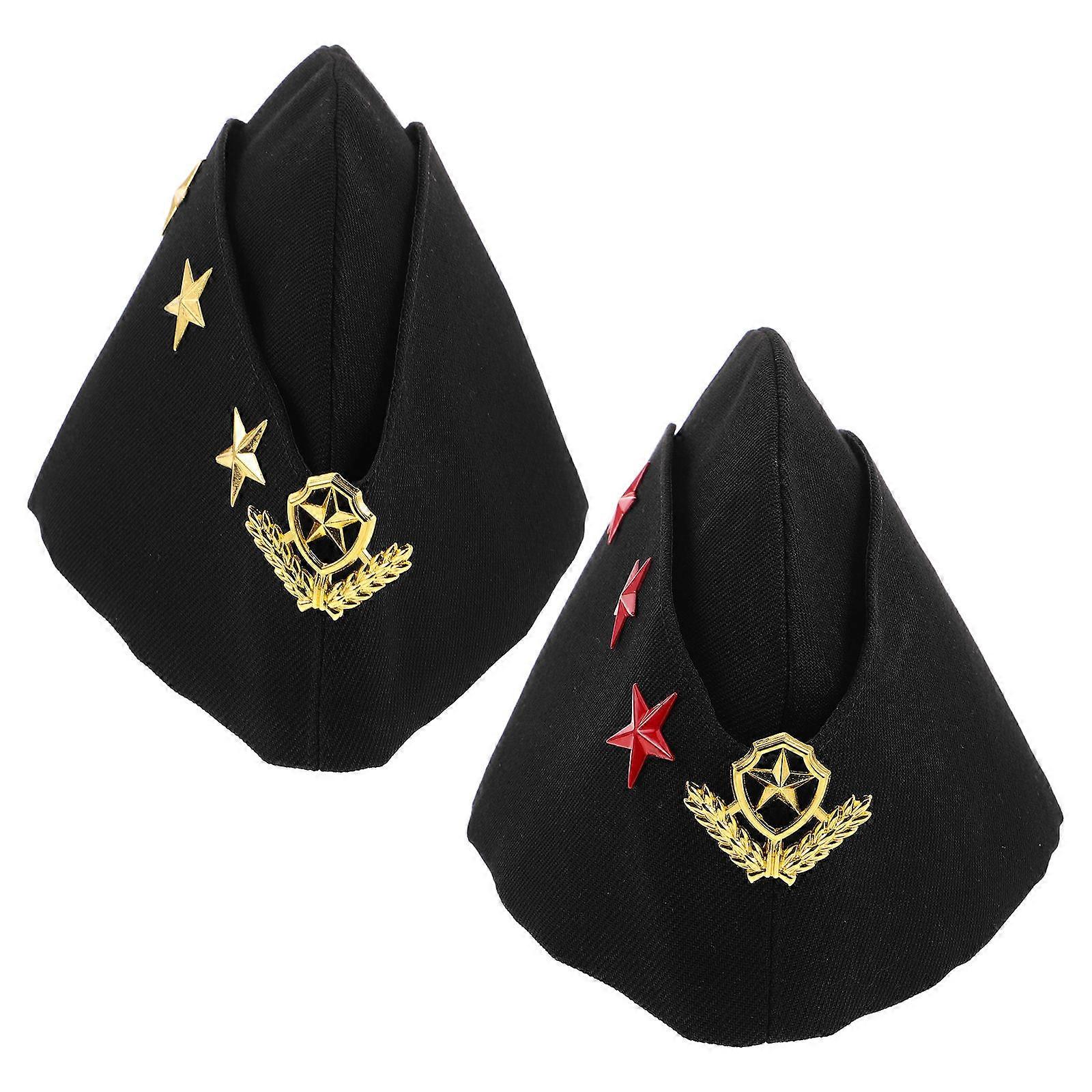 Russian Sailor Hat Fancy Dress Costume Accessory Breathable Fabric For Dance Performance 2Pcs