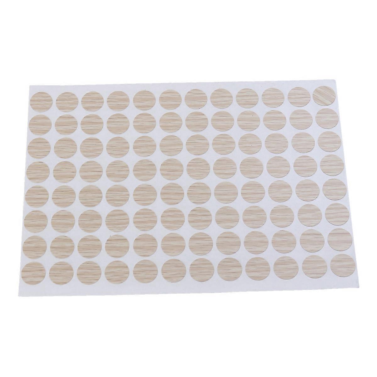 Screw Hole Covers with Vivid Wood Pattern for Decoration Easy to Apply and Remove Waterproof PVC Material 15mm