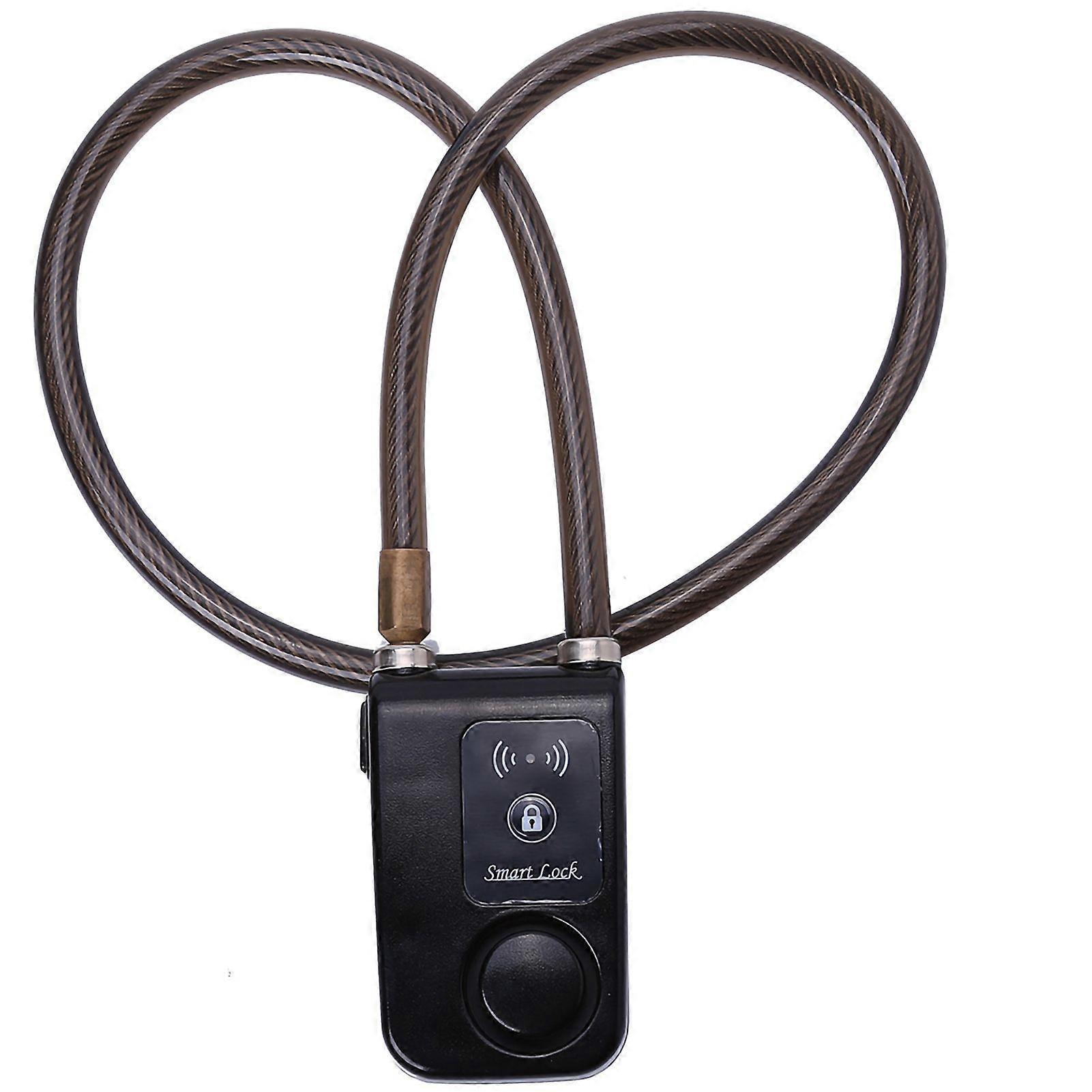 APP-Steuerung Bluetooth Smart Lock Anti-Diebstahl-Alarm-Kettenschloss mit 105 dB Alarm (Schwarz)