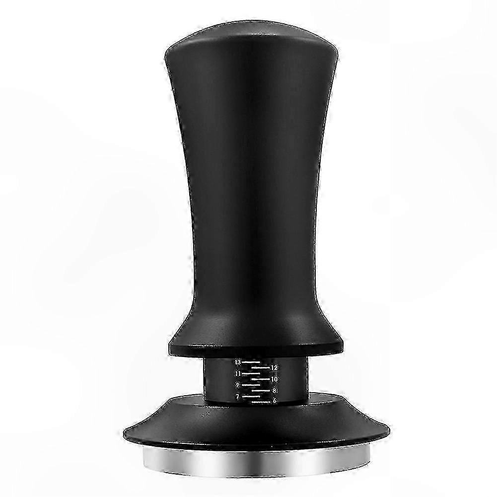 Precision Espresso Tamper with Adjustable Depth and Scale, 30Lb Spring, Stainless Steel Construction