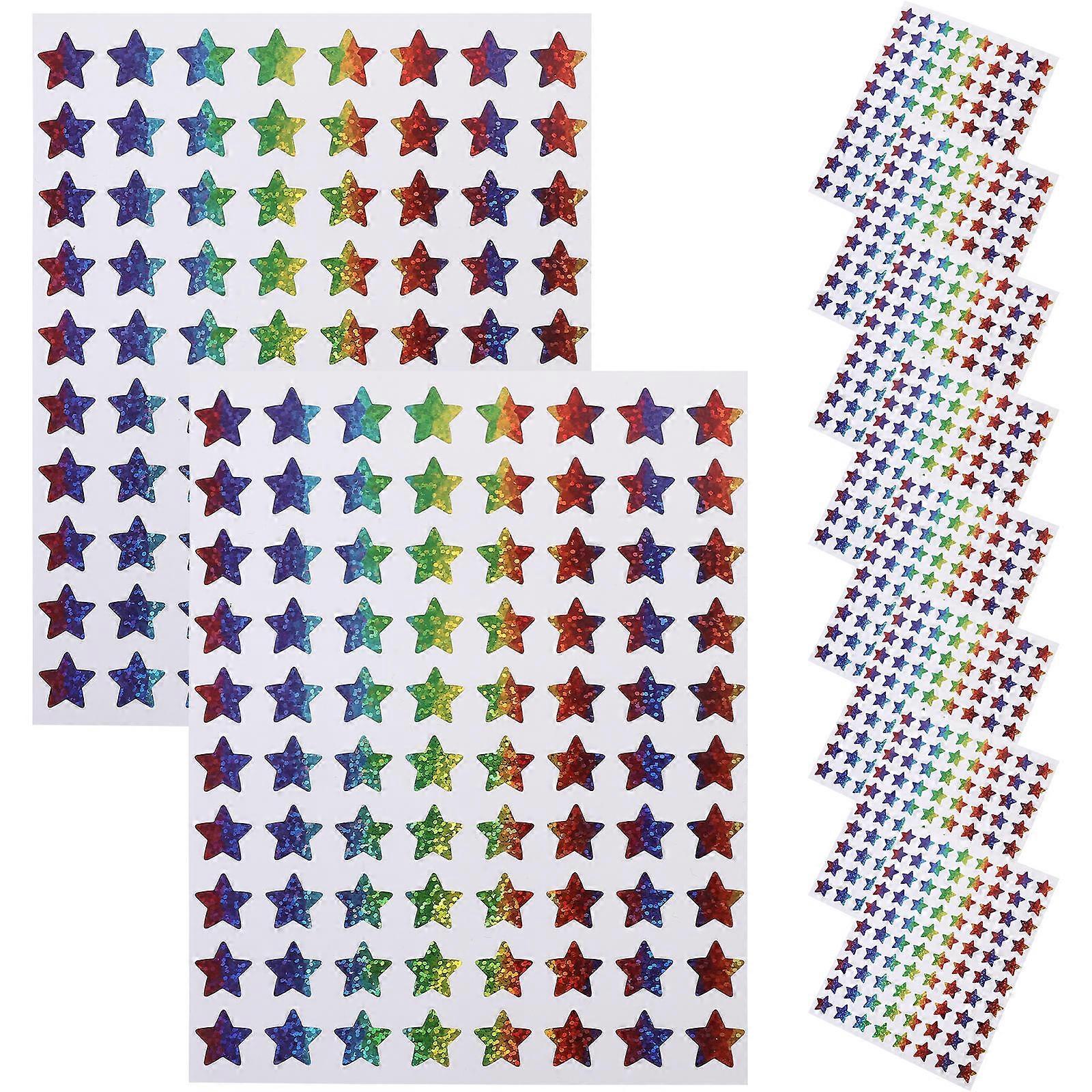 Cute Sticker Sheet 18 Sheets Scrapbook Stickers For DIY Projects Colorful Star-Shaped Design Ideal For Personalization