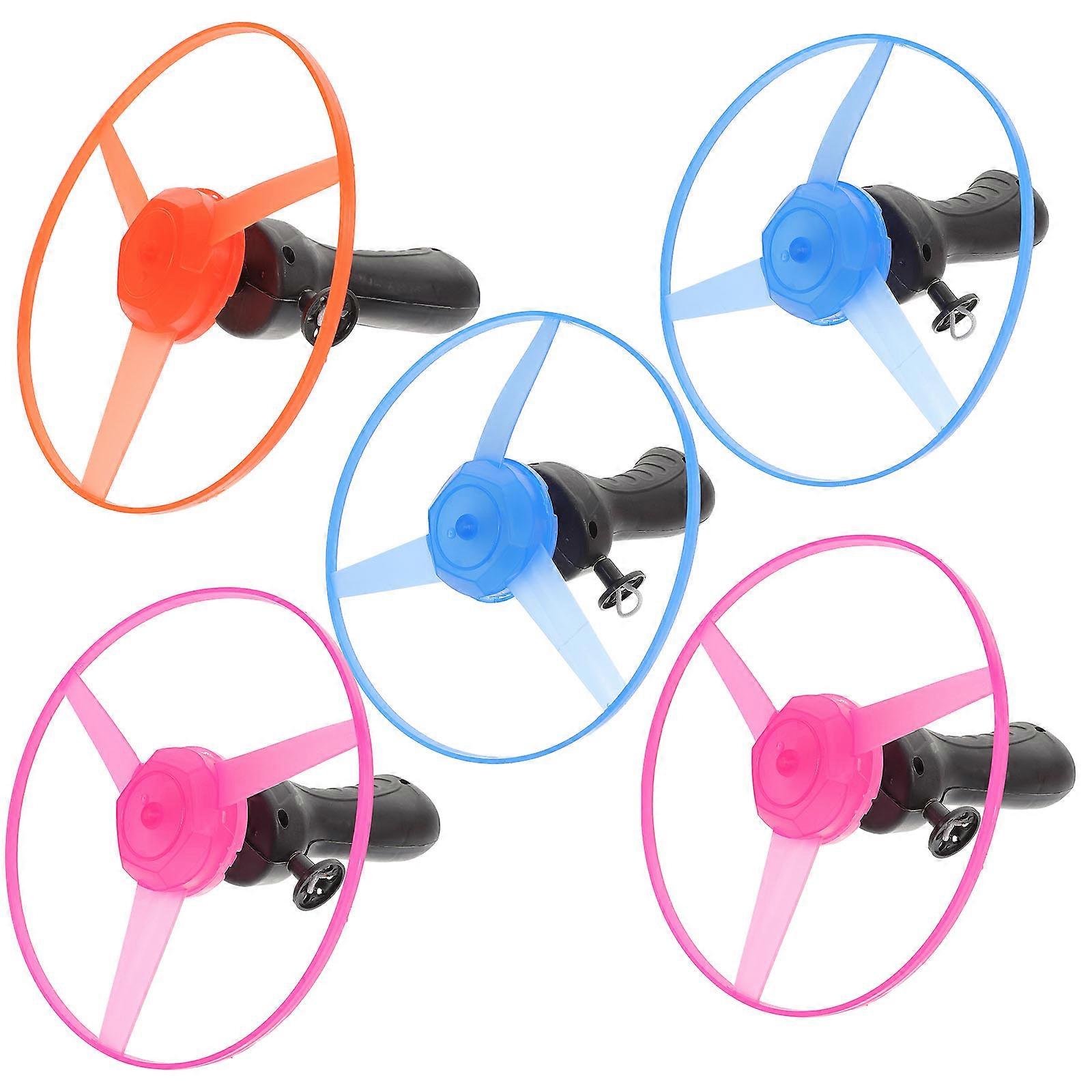 Kids Aerial Disc 5Pcs Flying Outdoor Play Assorted Color Plastic Fun