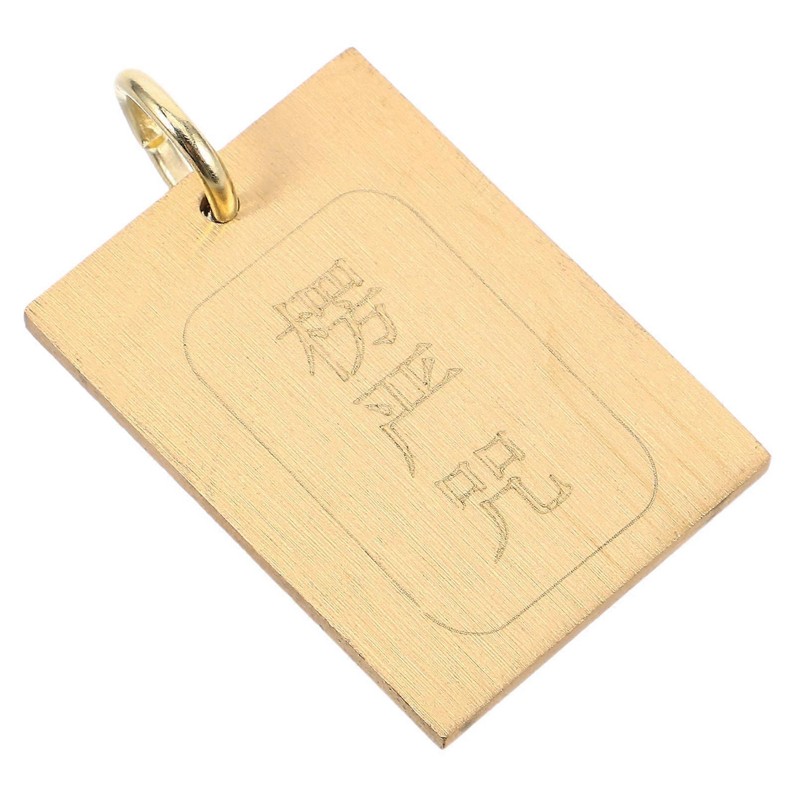 Golden Brass Keychain with Buddhist for Decor Use and Good Luck Charm with Craftsmanship