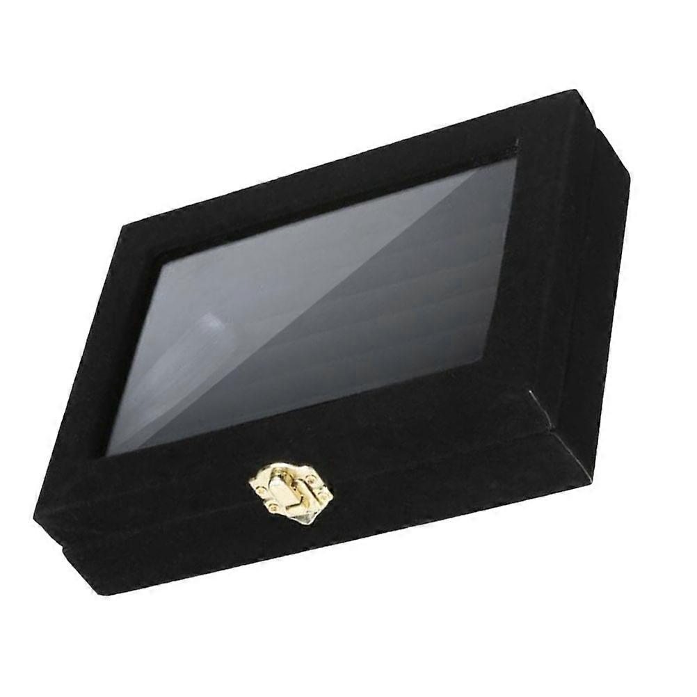 Jewelry Storage Case For Traveling With Rectangular Shape Black Style For Organization 1Set