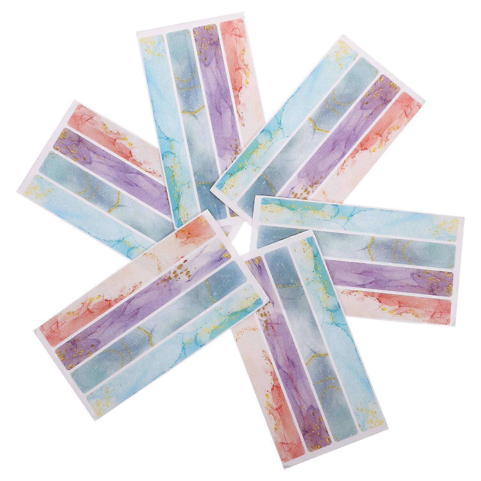 Anti Skid Bathtub Stickers 24Pcs Safety Protection for Showers and Bathtubs 20x2.5cm Rectangular Strong Adhesive