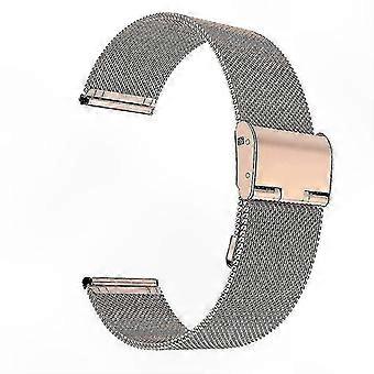 Quick Release Mesh Watch Band for Men and Women, 20mm Stainless Steel Strap in Golden Tone
