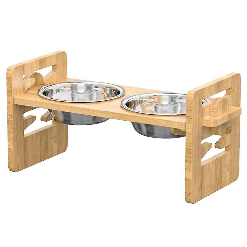 Adjustable Tilted Cat Bowl Elevated Non-Slip Feeder for Cats and Kittens, 15oz Capacity, Easy Clean Design
