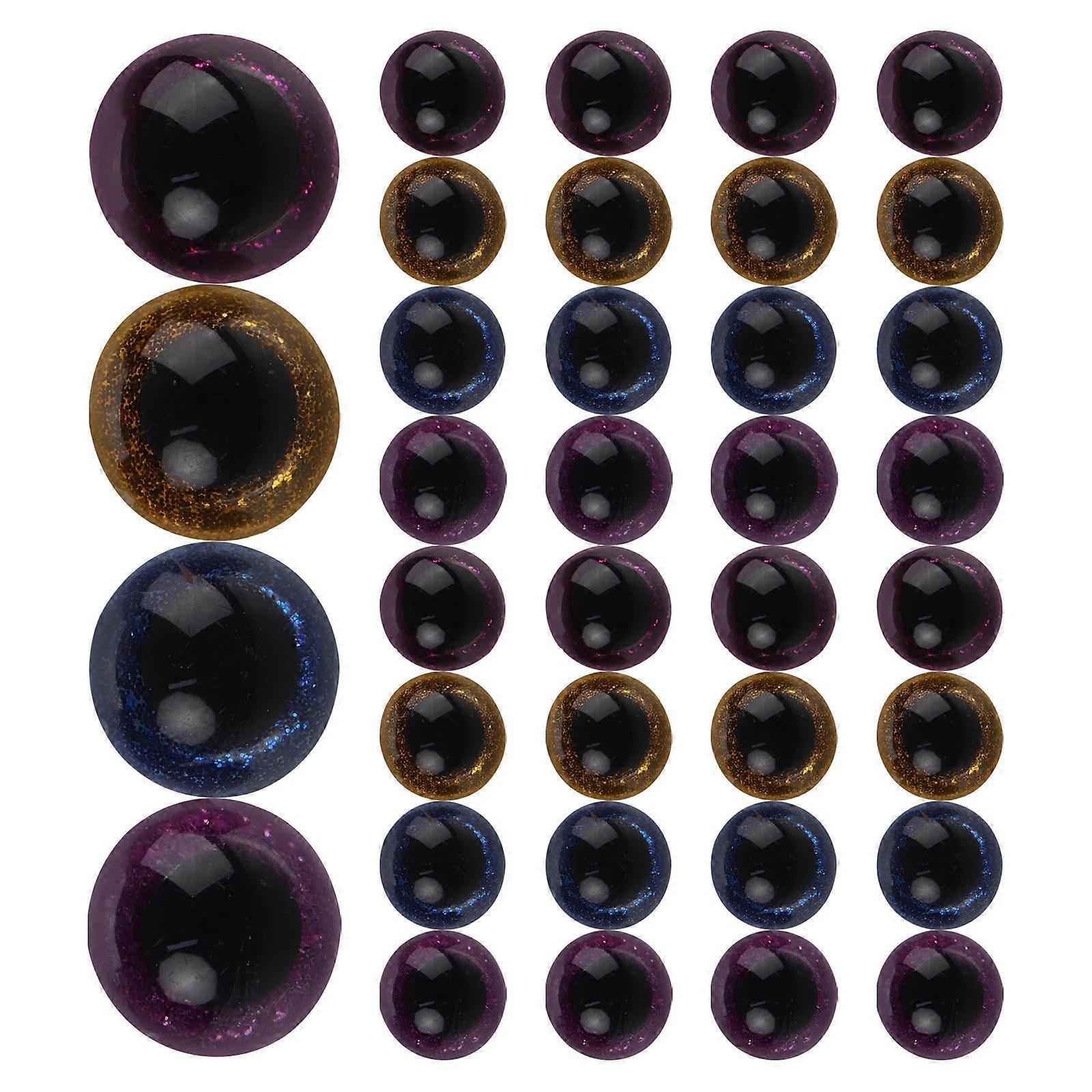 40Pcs Safety Eyes For Crocheting Plush Toys Decorative 18Mm Multi Colored Round Easy To Use