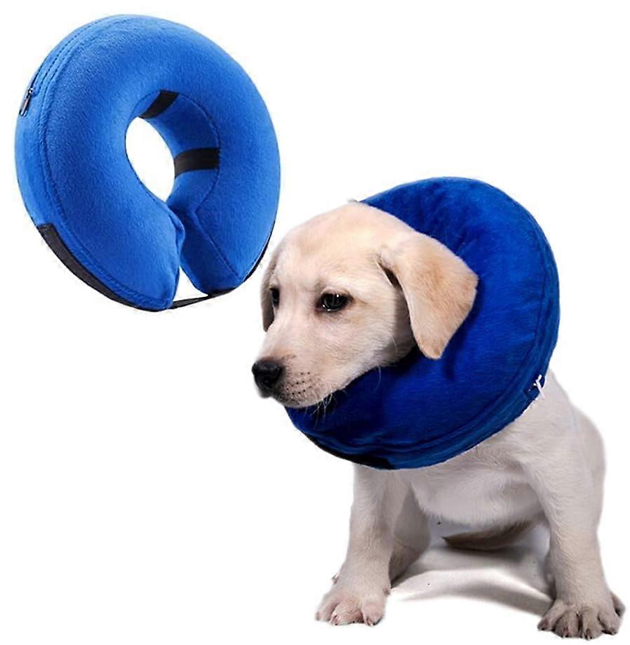 Inflatable Dog Cat Recovery Collar Adjustable Cone Protects Stings Bites
