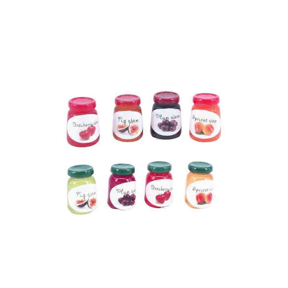Micro Design Mini Bottles Dollhouse Kitchen Grocery Layout Assorted Color Decoration 8Set