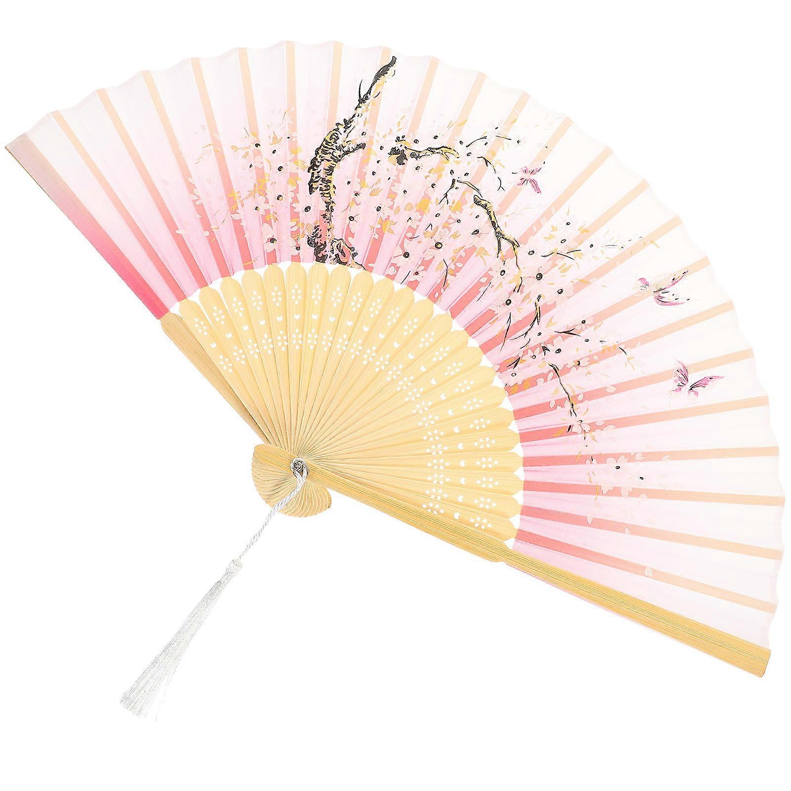 Folding Handheld Dance Fan for Weddings, Parties, Stage Performances & Home Decor – Compact & Decorative Design