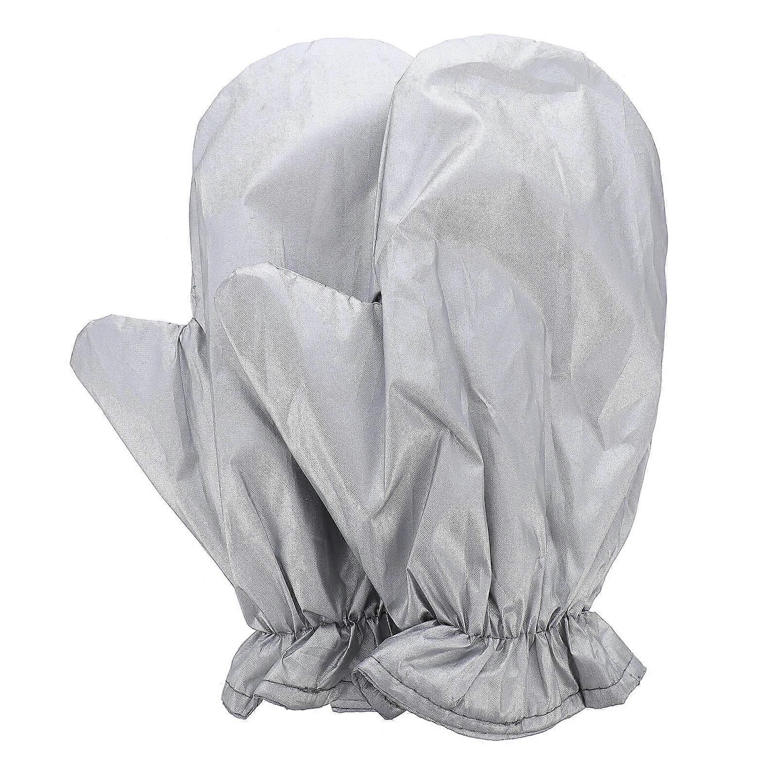 Practical Ironing Gloves for Daily Use Silver Coated Fabric Heat Insulation and High Temperature Resistance 2 Pcs