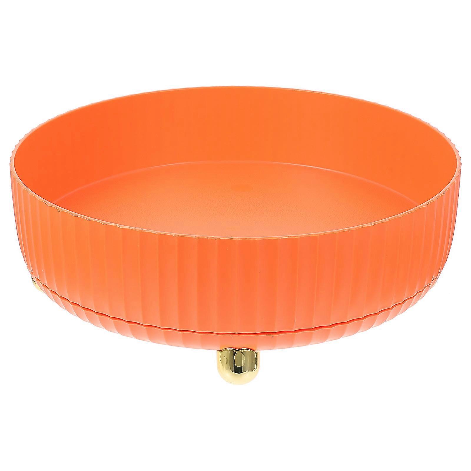 Rotating Seasoning Organizer Kitchen Organizer 28X28X10CM Orange Rotatable 1Pcs