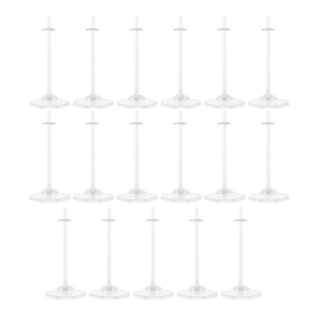 17Pcs Transparent Doll Display Stands For Kids With Waist For Birthday