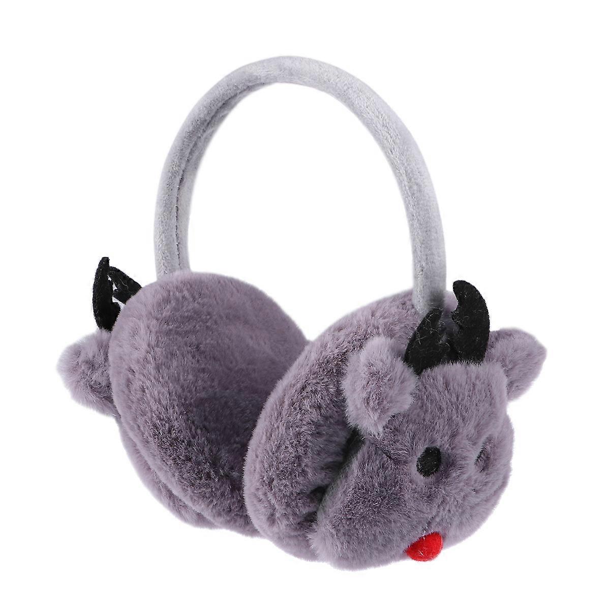 Christmas-Themed Ear Muffs Fuzzy Headwear For Kids Diameter 12Cm Ear Warmth 1Pack