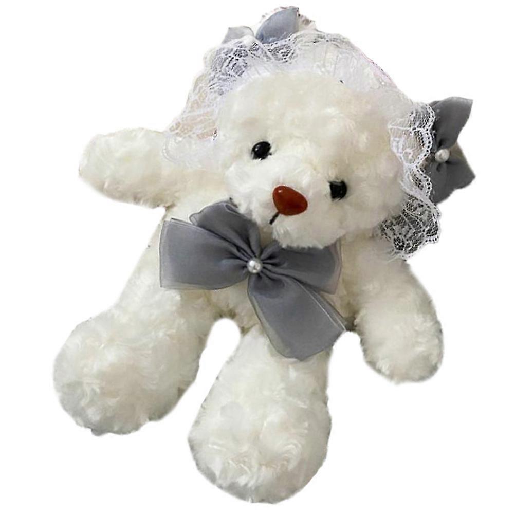 Adorable Bear Plush Shoulder Bag Designed For Women And Students In White With Storage Function For Everyday Use 1Pack
