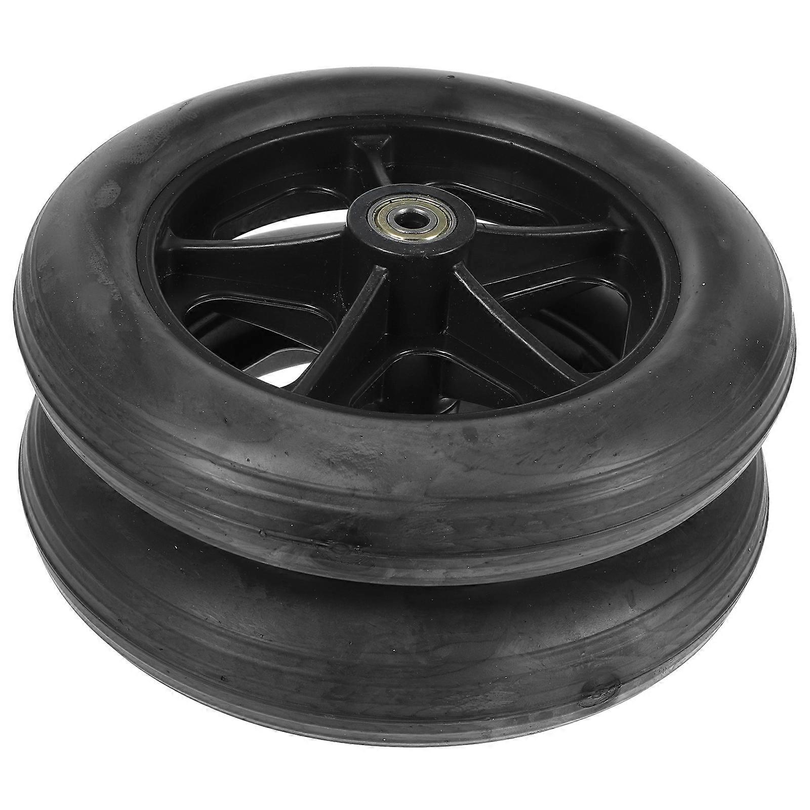 Replacement Front Caster Wheel Assembly For Wheelchair Users 19X19cm Black Easy Assembly 2Pack