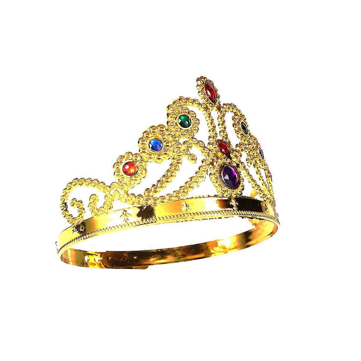 Golden Plastic Crown Hat for Kids Use Proper Size for Memorable Birthday Party Moments