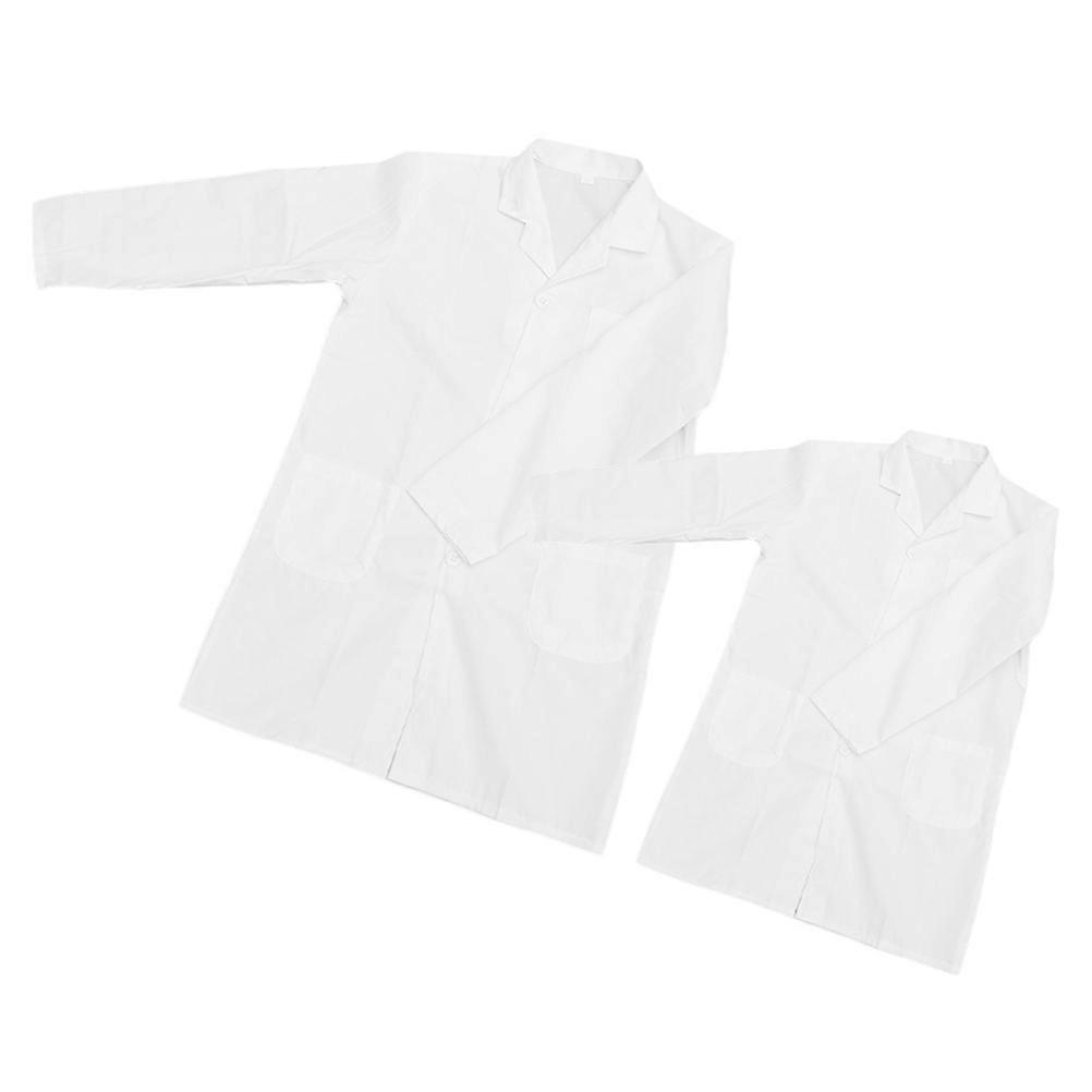 Unisex Lab Coats 2Pcs Kids Costumes Toddler Scientific Experiments Size S White Engaging Fun