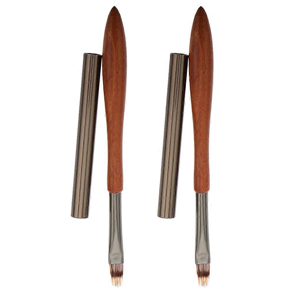 2 Pcs Gel Nail Brush Set Multifunctional Nail Art Tools for Gradient & Blending Techniques