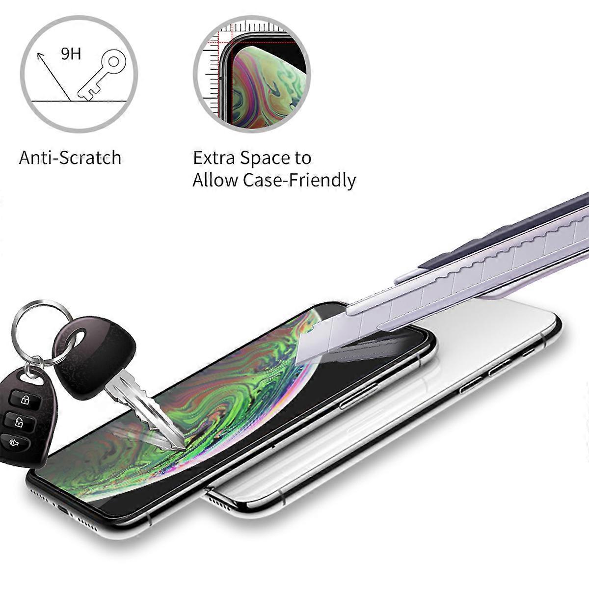Mobile Phone Screen Protector With Anti-Fingerprint Feature For XS Black Color 1Pc