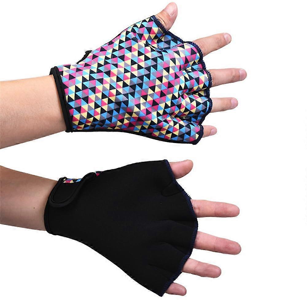 قفازات السباحة الرياضية النيوبرين المنسوجة اللياقة البدنية التمارين الرياضية المائية قفازات المقاومة للرجال والنساء S Pink