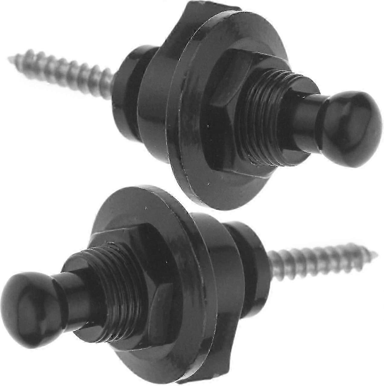 Secure Guitar Strap Locks for Bass and Electric Guitars - 2 Pack