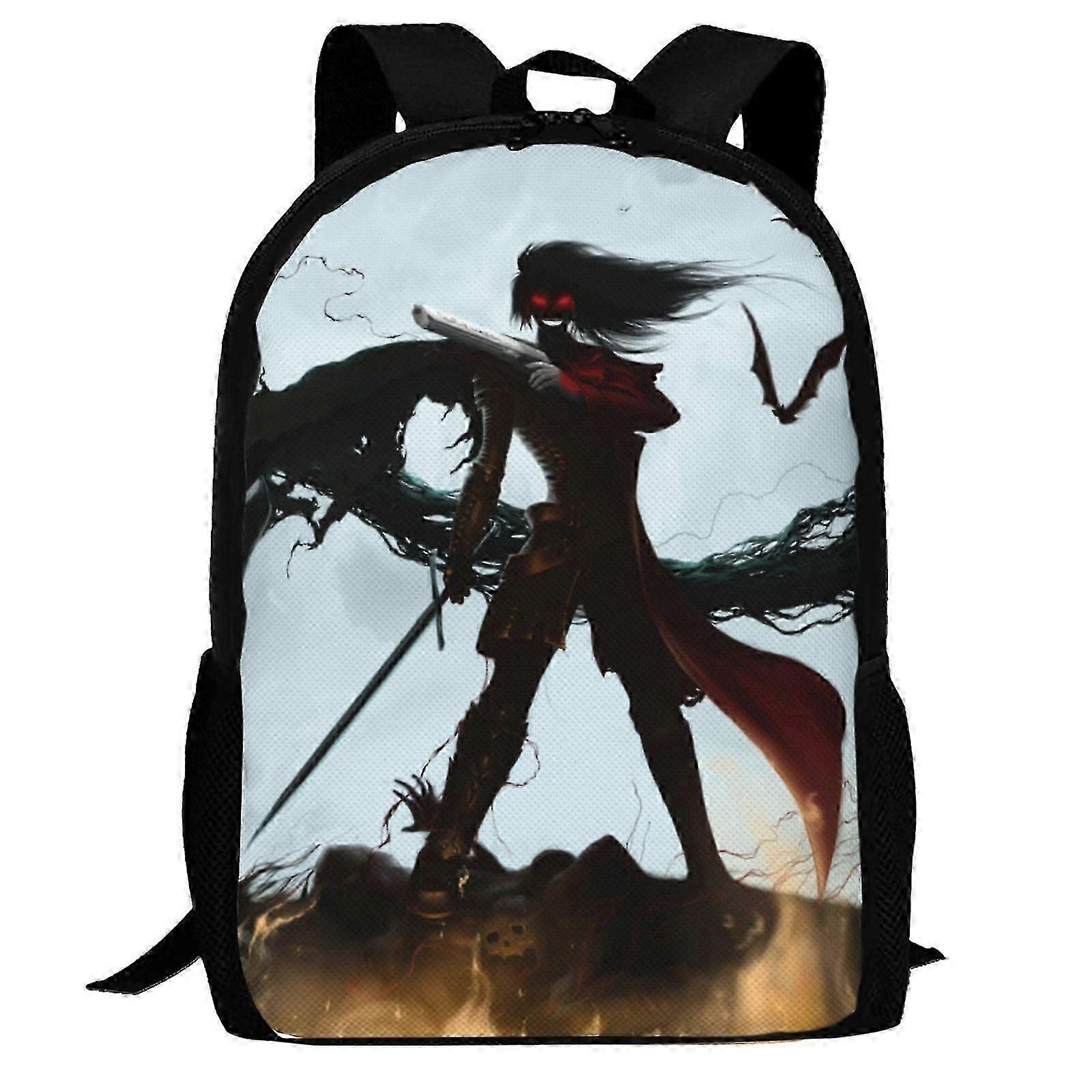 j702 Anime Hellsing Backpack,3d Print Laptop Backpack Lightweight Casual Daypack Bookbag Multi-Function Travel Backpack p702