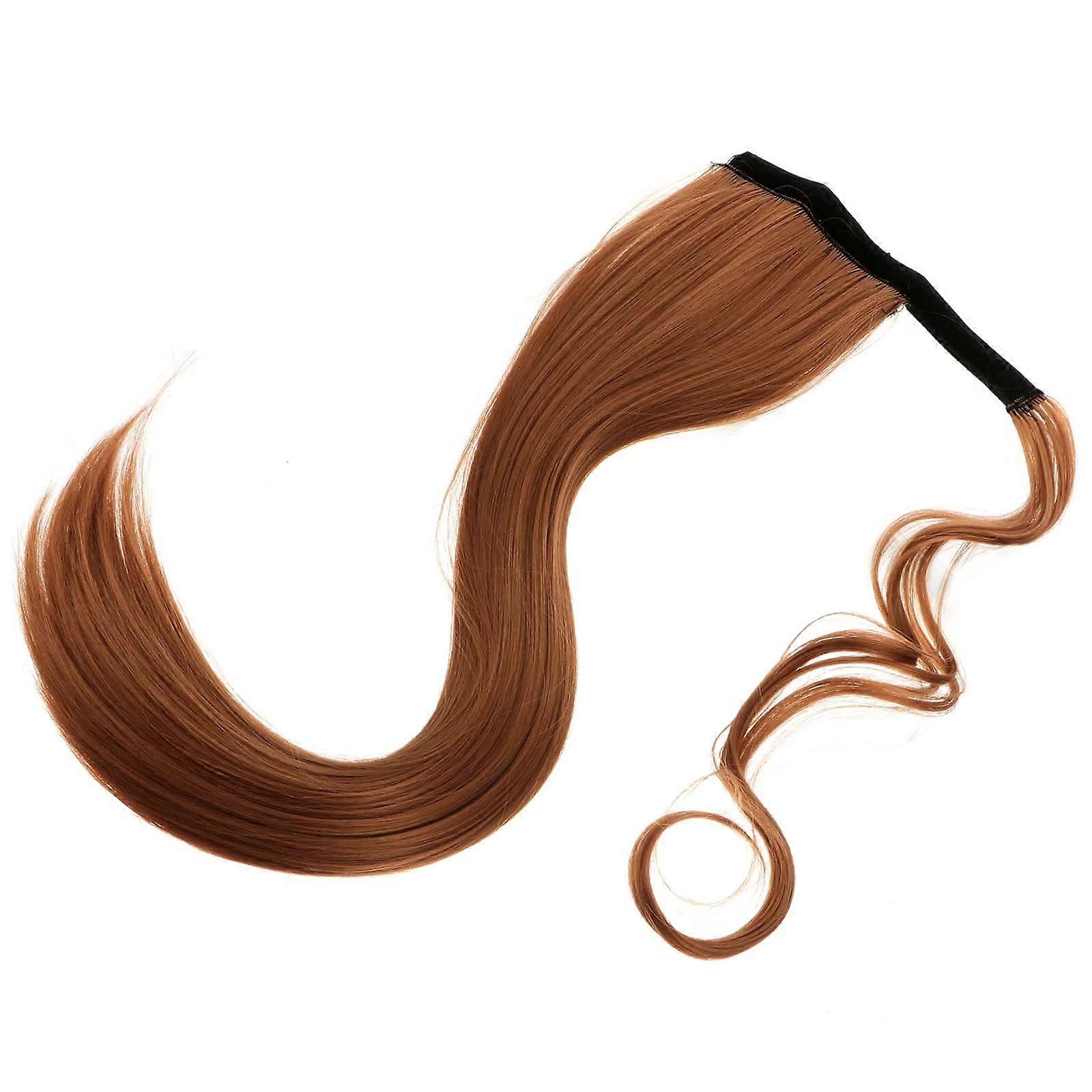 Curly Ponytail Extension Long Matte Synthetic Wavy Hairpiece for Natural Voluminous Look with Hook and Loop Clip
