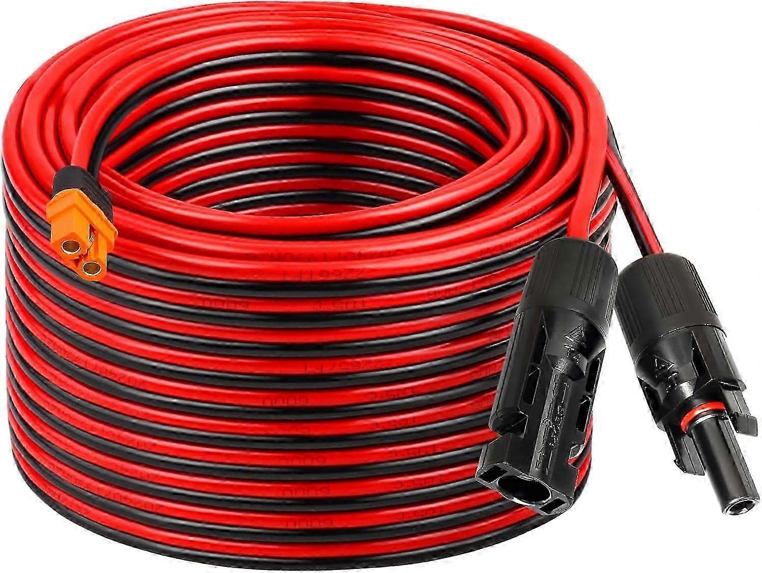 Solar to XT60i Cable 12AWG 20FT Solar Panel to XT60i Adapter Connector XT60i-F Extension Cord for Portable Power Station Solar Generator