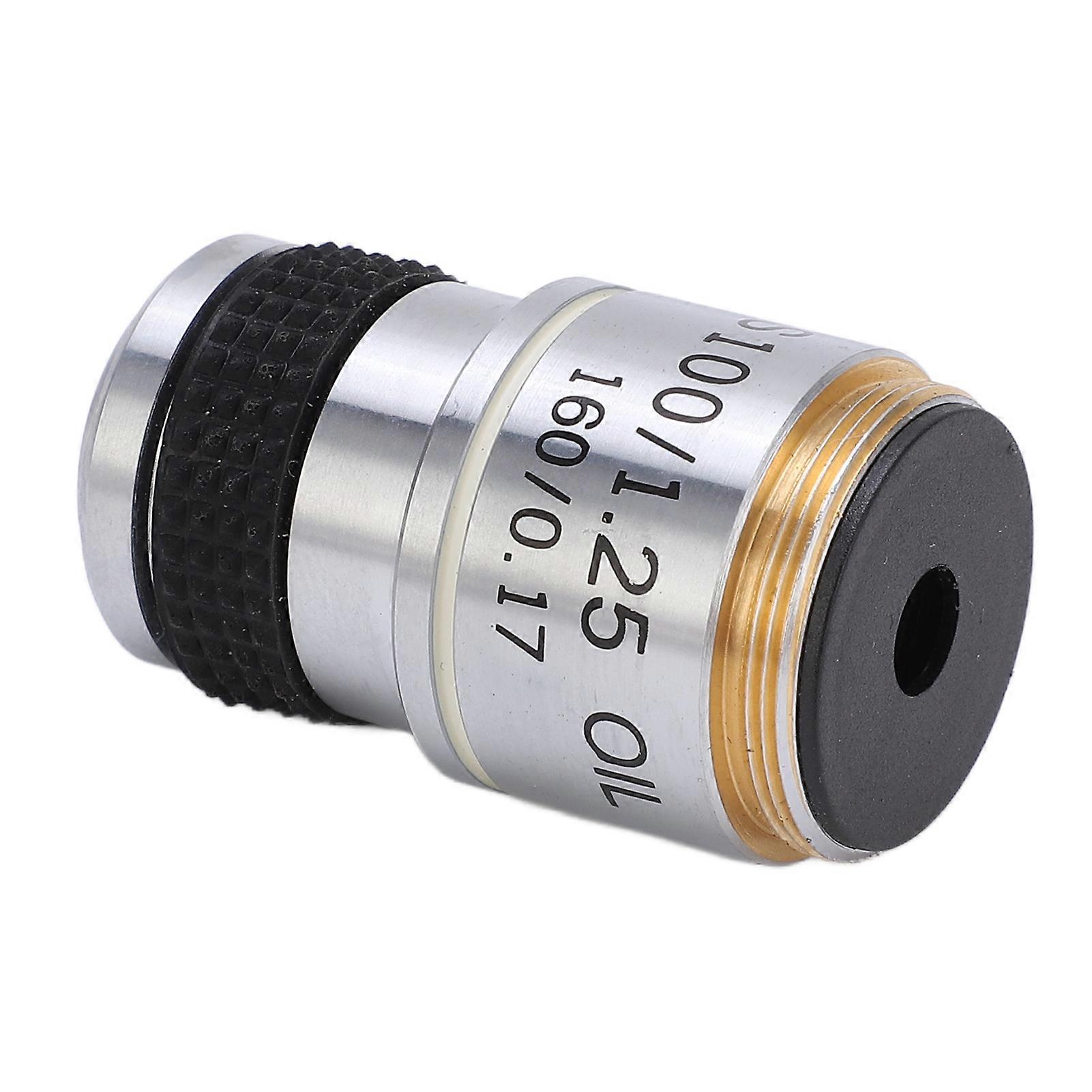 Achromatic Microscope Objective Achromatic High Definition Biological High Magnification Objective LensS100/1.25 OIL 
