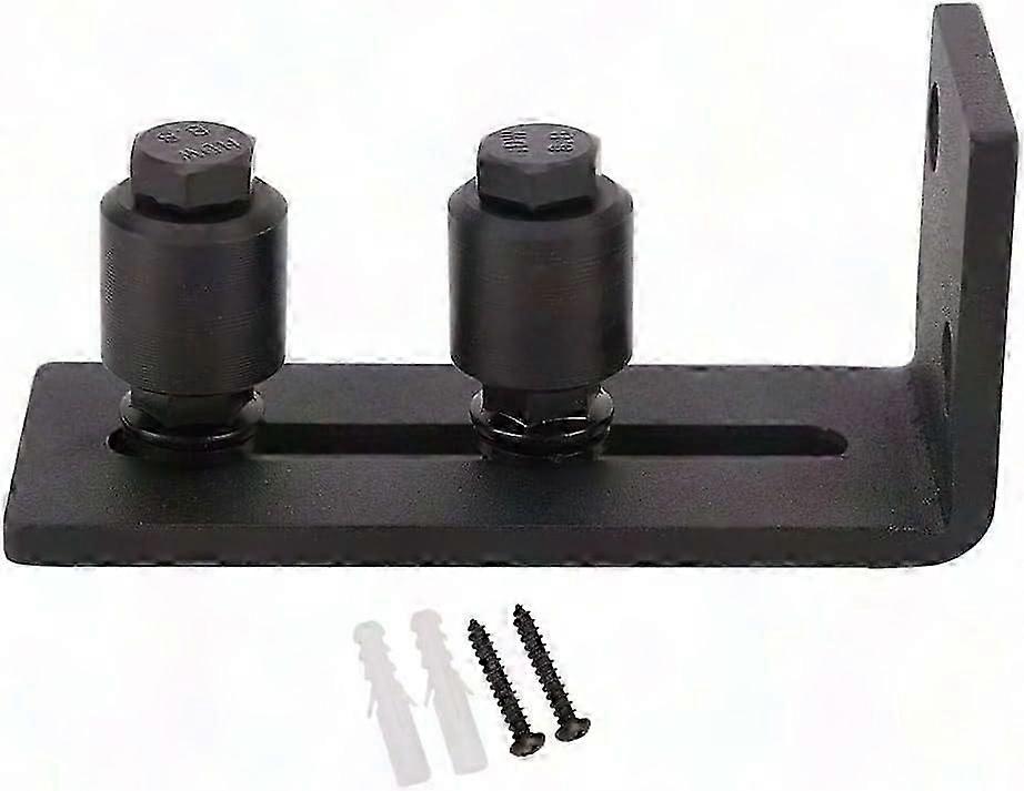 Adjustable Carbon Steel Barn Door Floor Guide - Sliding Door Hardware with Double Roller for Smooth Operation