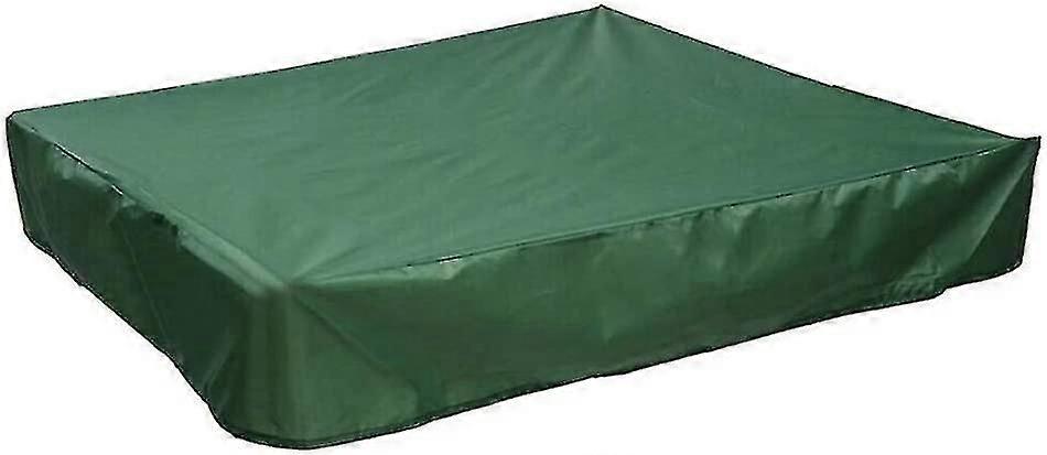 Green Sandpit Cover, Waterproof & UV-Resistant Square Pool Protection with Drawstring, 120x120cm