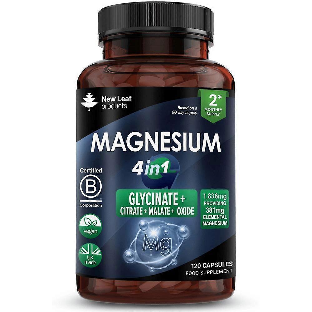 New Leaf Products Magnesium Complex 2000mg Elemental 449mg 120 capsules - 2 Pack
