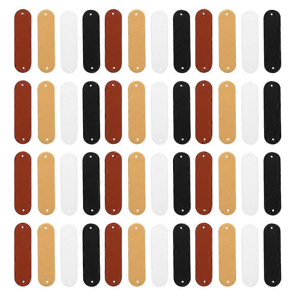 Here's a well structured product description for your item:

 

**120pcs PU Handmade Sewing Labels with Holes – Crochet Tags for DIY Craft, Bags,