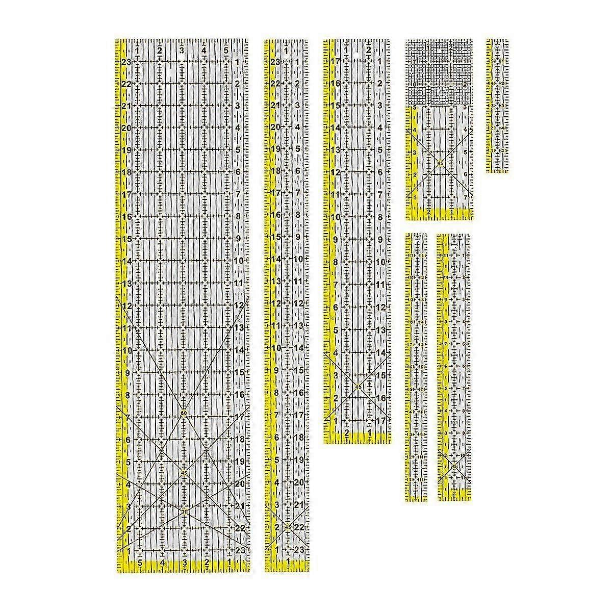 Quilting Ruler Acrylic Quilters Ruler for Easy Precision Cutting Fabric Paper, for Quilting, Sewing & Crafts Template